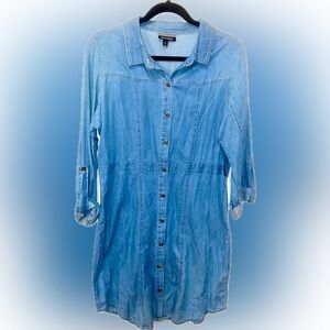 WOMENS ***allison britney*** Dress Large Blue jean type material